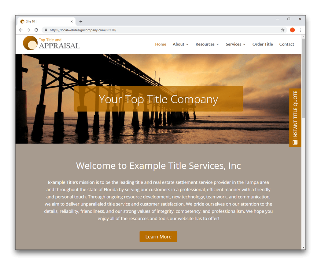 Website Design Templates for Title Insurance Companies - SiteTap ...