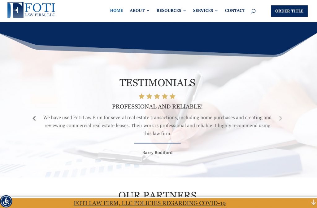 Foti Law Testimonials