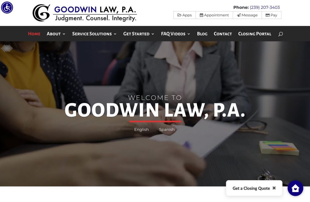 Goodwin Law Homepage