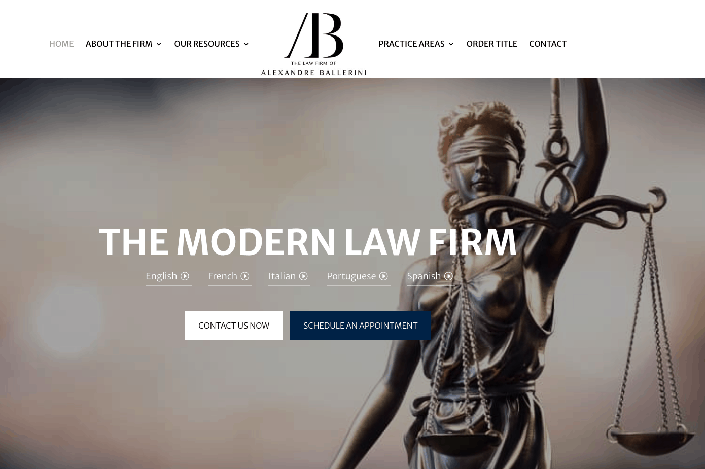 screenshot of a real estate webpage with the title The Modern Law Firm