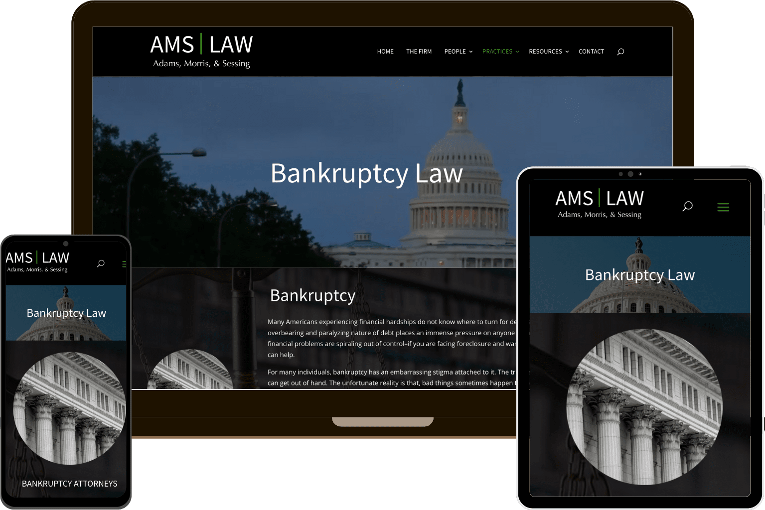 Bankruptcy Law Firm Web Design 