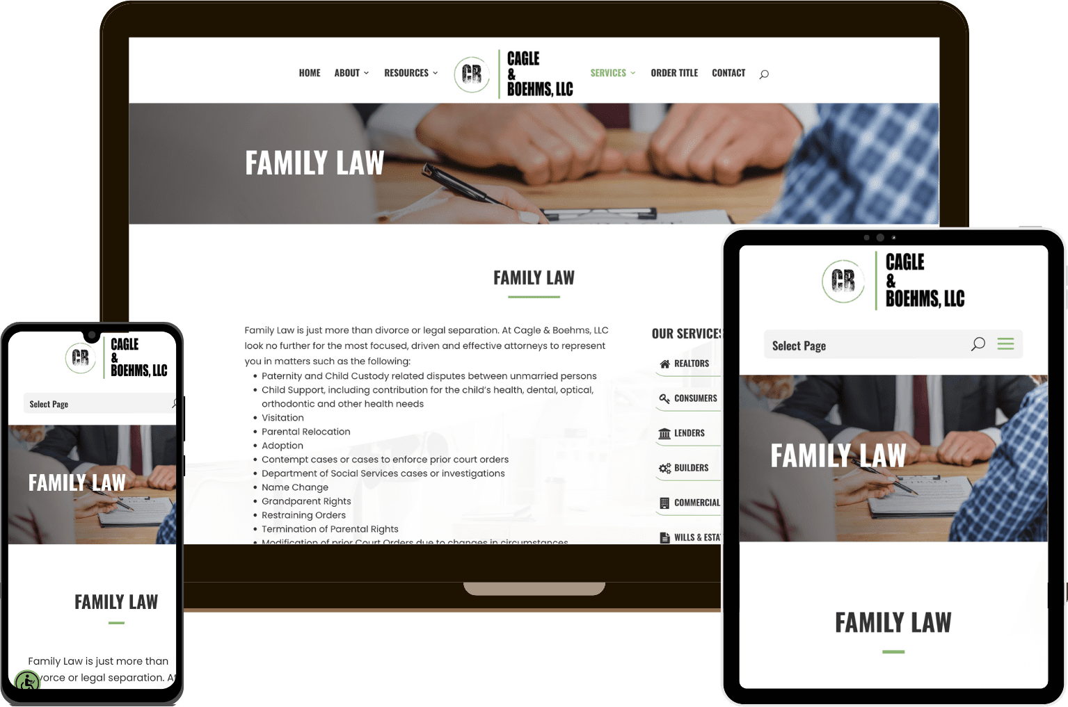 Family Law Firm Web Design