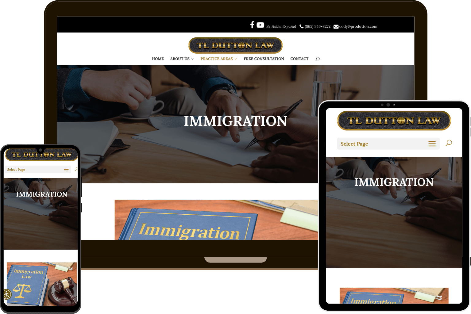 Immigration Law Firm Web Design