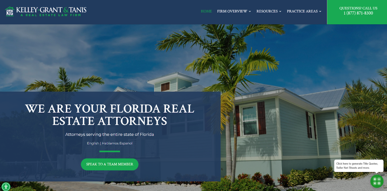 Kelley, Grant & Tanis Real Estate Law Firm homepage