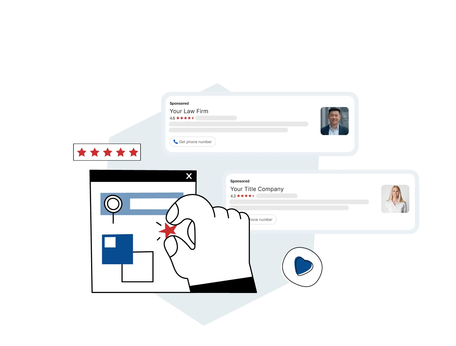 web update online review rep-title company